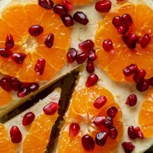 Slow-Cooker Clementine & Pomegranate Cheesecake